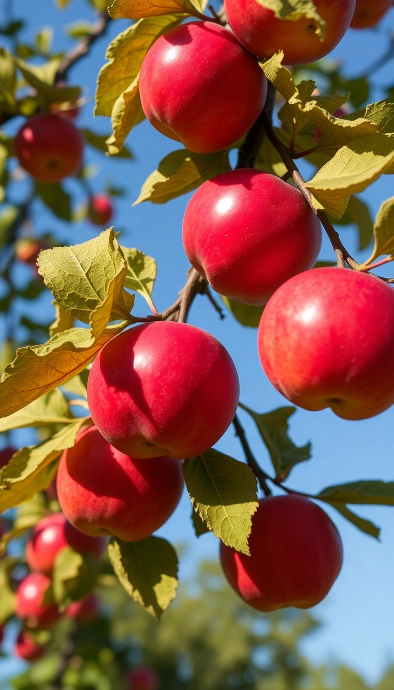 Free AI Apple On Tree iPhone Luxurious Wallpaper